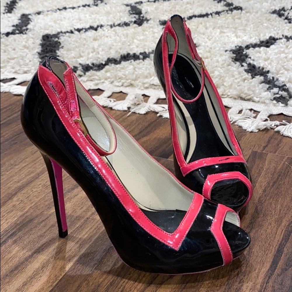Rare Alexander McQueen Peeptoe MaryJane Pumps
